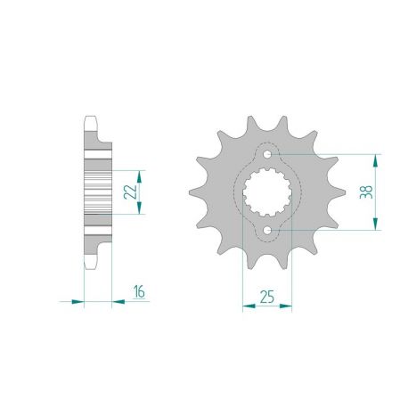 Kit chaine DID  ACIER DUCATI 996 Monster S4R 2004 à 2008 pignon