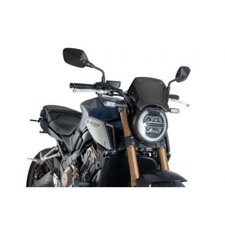 Plaque frontale en aluminium PUIG HONA CB650R NEO SPORTS CAFE 2019 noir monté