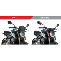 Plaque frontale en aluminium PUIG HONA CB650R NEO SPORTS CAFE 2019 noir monté 2