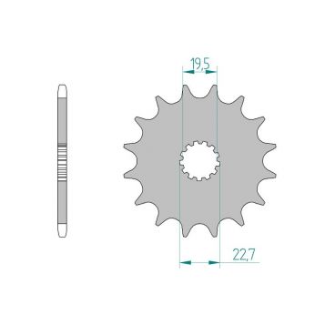 Pignon AFAM pour moto au pas de 525