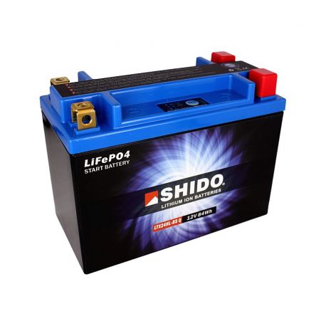 Batterie Lithium Ion SHIDO pour moto LTX24HL-BS 4 bornes