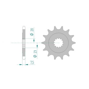 Pignon AFAM pour moto au pas de 520