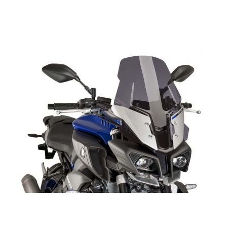 Bulle Touring PUIG pour YAMAHA MT-10 2016 2018 fumé foncé