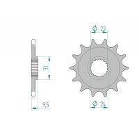 Pignon AFAM pour moto au pas de 520