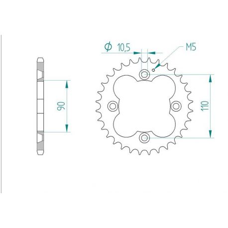 Kit Chaine DC ADLY 300 THUNDERBIKE (2004-2005)