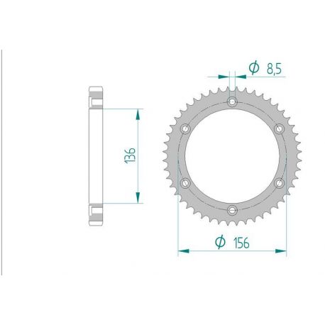 Kit Chaine DC AJP 200 PR4 ENDURO (2004-2011)