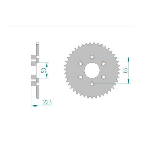 Kit Chaine DC APRILIA CLASSIC 50 (1992-1999)
