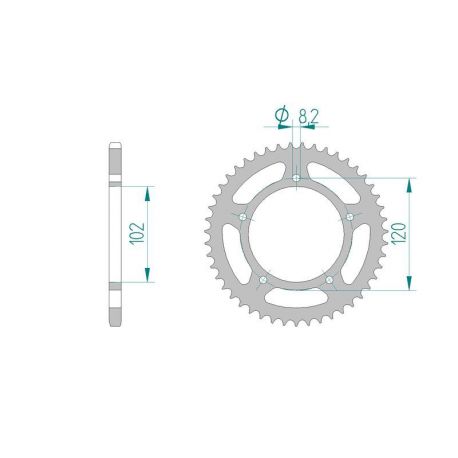 Kit Chaine DC APRILIA TUONO 50 (2003-2005)