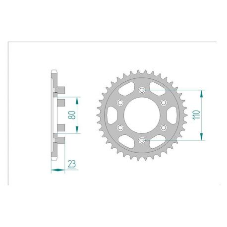 Kit Chaine DC APRILIA AF-1 125 (SPORT PRO F40) (1992-1993) SPORT PRO F40