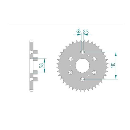 Kit Chaine DC APRILIA CLASSIC 125 (1996-1998)
