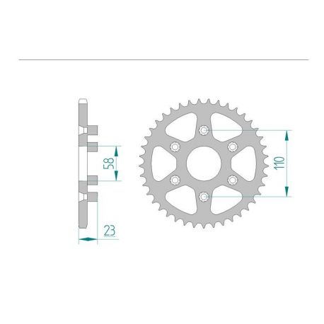 Kit Chaine DC APRILIA RED ROSE 125 (1989-1995)
