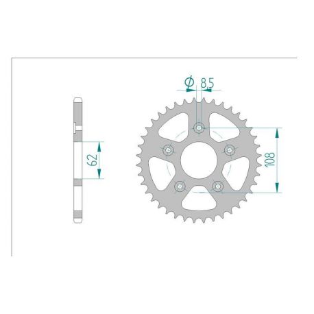 Kit Chaine DC APRILIA RS 125 (1999-2005)