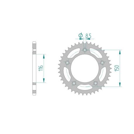 Kit Chaine DC APRILIA RS 250 (1995-2003)
