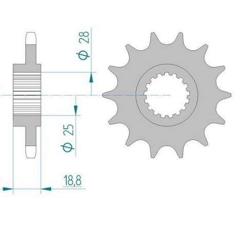 Kit Chaine DC APRILIA SL 1000 (FALCO) (1999-2004) FALCO
