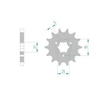 Pignon AFAM pour moto au pas de 530