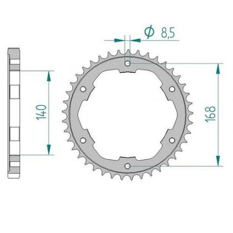 Kit Chaine DC BMW F 650 GS K72,(bolts/vis 8.5 mm) (2008) bolts/vis 8.5 mm