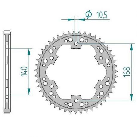 Kit Chaine DC BMW F 800 GS K72,(bolts/vis 10.5 mm) (2008) bolts/vis 10.5 mm