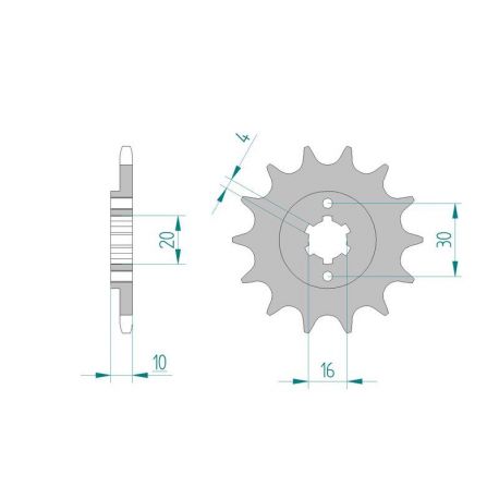 Kit Chaine DC CAGIVA 125 K-7 (1989-1992)
