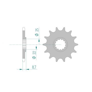 Pignon AFAM pour moto au pas de 520 AFA22505