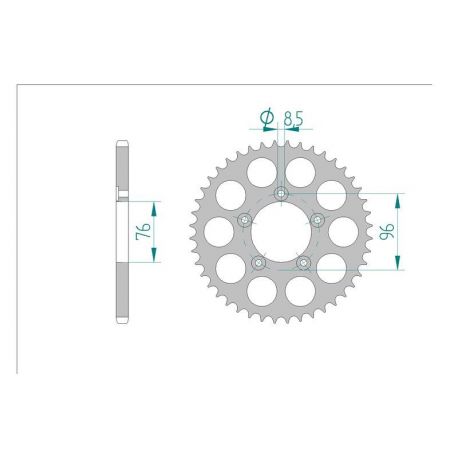 Kit Chaine DC CAGIVA 125 PLANET (ROUES 5 BRANCHES) (1999) ROUES 5 BRANCHES