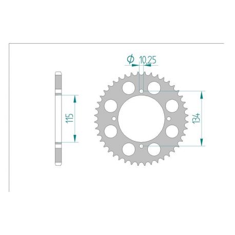 Kit Chaine DC CAGIVA 350 ELEFANT (1985-1988)