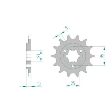 Pignon AFAM pour moto au pas de 520