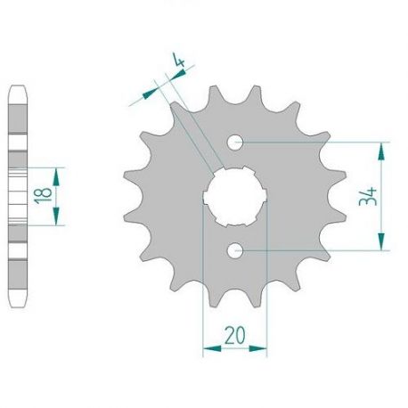 Kit Chaine DC DAELIM 125 VM (SOLUTION) (2006) SOLUTION