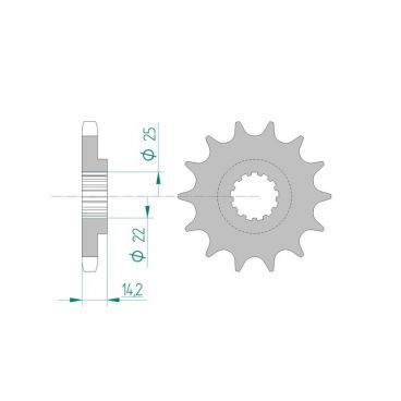 Pignon AFAM pour moto au pas de 630