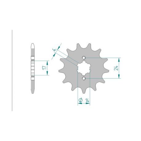 Kit Chaine DC DERBI SENDA 50 SM DRD (RACING EDITION LIMIT) (2007-2008) RACING EDITION LIMIT