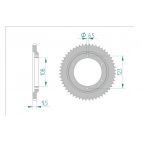 Kit chaine AFAM acier CAGIVA 50 MITO pas 420 1998 à 1999