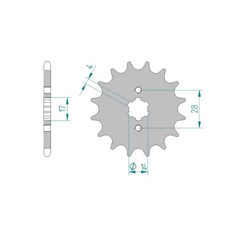 Kit Chaine DC DERBI TERRA 125 (2007-2012)