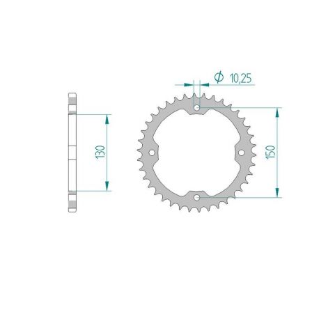 Kit Chaine DC DERBI DXR 250 (INVERSE) (2005-2006) INVERSE