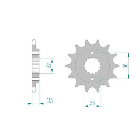 Kit Chaine DC DUCATI 350 SS (1993-1994)