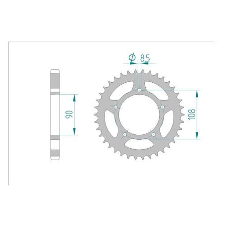 Kit Chaine DC DUCATI 500 PANTAH (1981)