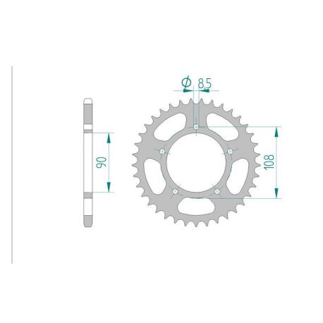 Kit Chaine DC DUCATI 750 PASO (1987-1990)