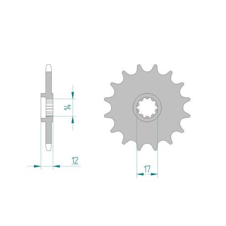 Kit Chaine DC GAS-GAS 50 ROOKIE EC (2002-2005)