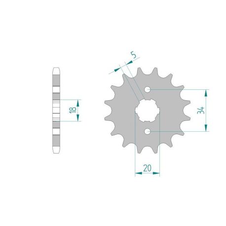 Kit Chaine DC GILERA 125 COGUAR (1999-2002)