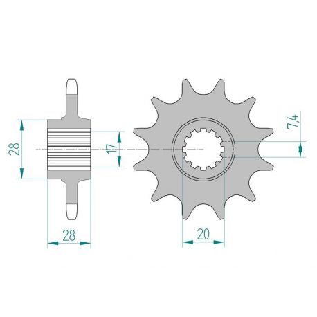 Kit Chaine DC GILERA 125 MX-1,MX-R (1988-1992)