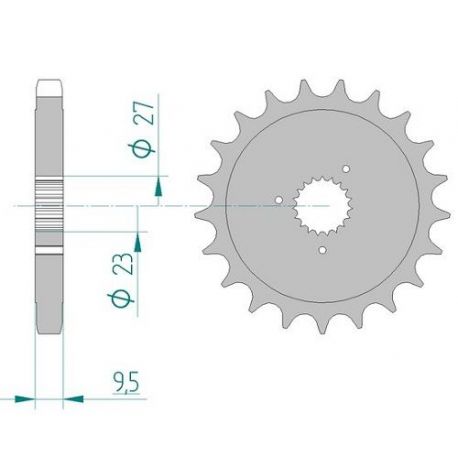 Kit Chaine DC HARLEY DAVIDSON 1200 SPORTSTER (4 SPEED) (1986-1990) 4 SPEED