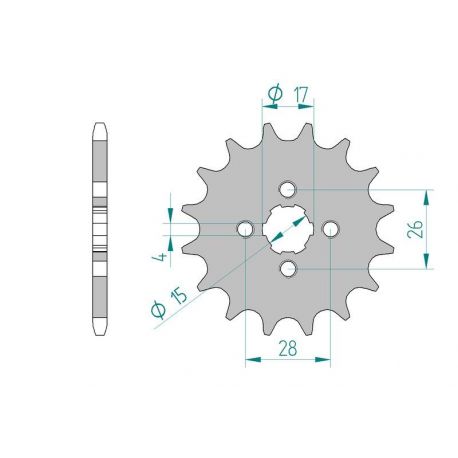 Kit Chaine DC HONDA MT 50 (1980-1993)