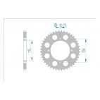 Kit chaine AFAM acier CAGIVA 350 ELEFANT pas 520 1985 à 1988