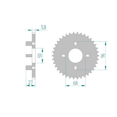 Kit Chaine DC HONDA ST 70 (DAX DB01) (1982-1998) DAX DB01