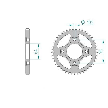 Kit Chaine DC HONDA CG 125 ES 4,5,6,7,8 (2004-2008)