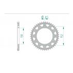 Kit chaine AFAM acier CAGIVA 500 CANYON pas 520 1989 à 2000