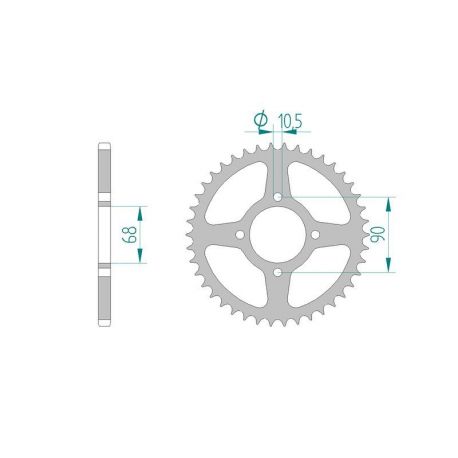 Kit Chaine DC HONDA MTX 200 R W (1983-1986)