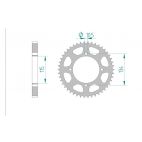 Kit chaine AFAM acier CAGIVA 750 ELEFANT EXPLO pas 530 1987 à 1989