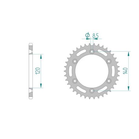 Kit Chaine DC HONDA XL 350 R E,F,G,H,(ND03) (1984-1987) ND03