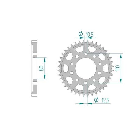 Kit Chaine DC HONDA CBX 400 F,F2,(NC07) (1982-1983) NC07
