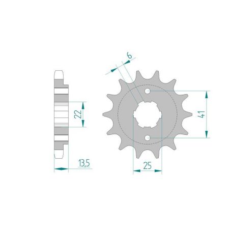 Kit Chaine DC HONDA VF 400 F D,E,(NC13) (1983-1984) NC13