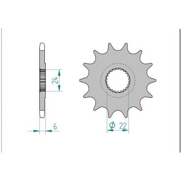 Kit chaine AFAM acier CAN-AM 450 DS pas 520 2008 à 2009